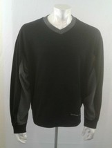  Reebok Black Gray Men&#39;s Long Sleeve Crew Neck Cotton Shirt Size L - €6,83 EUR