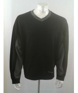  Reebok Black Gray Men&#39;s Long Sleeve Crew Neck Cotton Shirt Size L - €6,84 EUR