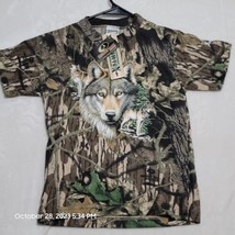 Mossy Oak Kids Camo T Shirt Size M Medium Short Sleeve Camouflage Casual Wolf - £10.79 GBP