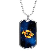 Unique Gifts Store Zodiac Sign Pisces - Luxury Dog Tag Necklace - £32.08 GBP