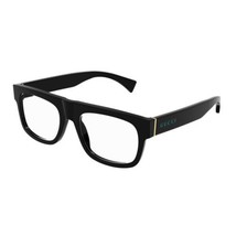 GUCCI GG1137O 002 Shiny Black 53mm Eyeglasses New Authentic - £122.58 GBP