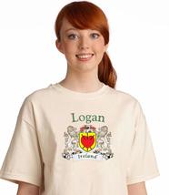 Logan Irish Coat of arms tee Shirt in Natural - £12.32 GBP+