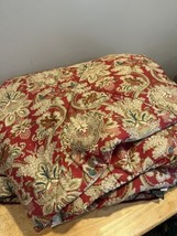 Ralph Lauren King Size Jardiniere Paisley Comforter Red Brown Vintage - $247.49