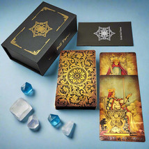 Gold Foil Tarot Deck, Antique Luxury Tarot Cards, Premium Divination Gift Box - £40.44 GBP