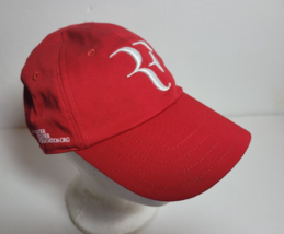 RARE Roger Federer Nike Red White Foundation Cap Hat RF Tennis Strap back - £63.22 GBP