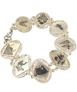 antique 800 sterling silver Egyptian storyteller braceley camel nile boa... - €98,37 EUR