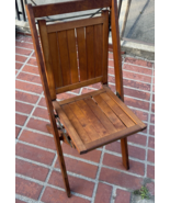 Vintage Simmons Company Antique Wooden Slats Folding Chair Made In USA - $149.35 CAD