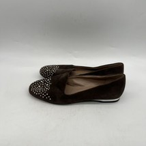 Franco Sarto  Slip On Flat Women&#39;s Canvas BROWN Beads Shoes Size 6 M - $14.85