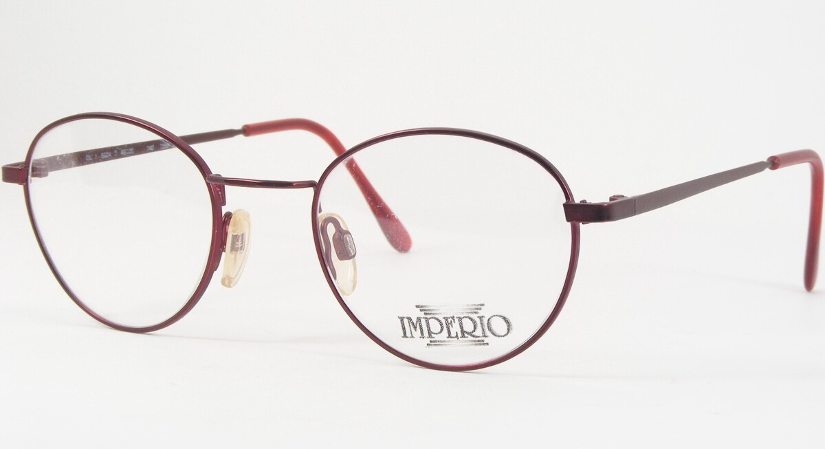IMPERIO OL 1-8324 2 1298 Burgundy Unico Raro Montatura Occhiali 48-20-140mm - $56.41