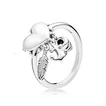 Kakany New S925 Sterling Silver Love Symbol Spirit Stack Wedding Ring Shiny Knot - £20.30 GBP