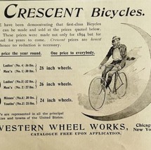 Crescent Bicycles 1894 Advertisement Victorian Bikes One Price For All #... - $24.99