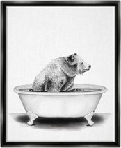 Design By Rachel Neiman, Floater Frame, Stupell Industries Bear In A Tub Funny - £128.68 GBP