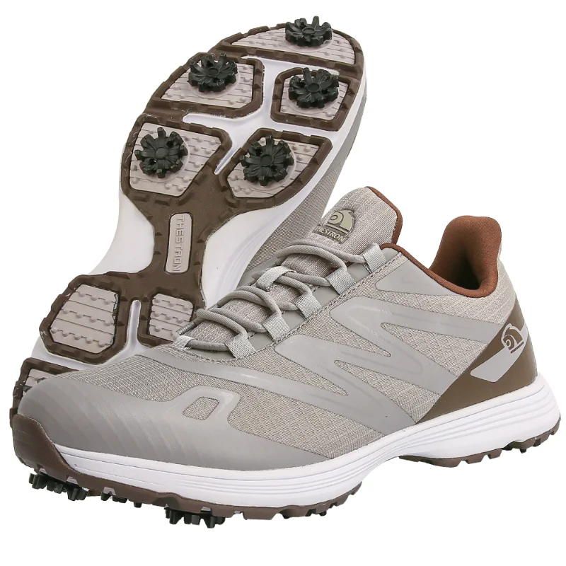 New Spikes Golf Shoes Men Waterproof Golf Sneakers Outdoor Comfortable Wal Shoes - £159.93 GBP