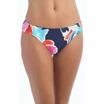 La Blanca Petals Reversible Bikini Bottoms Floral Navy Blue Colorful 10 - £18.87 GBP