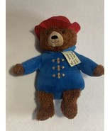 Kohl&#39;s Cares Plush Paddington Bear 14in Blue Suit Red Hat Tag Embroidere... - $8.55