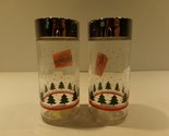Libbey of Canada Salt &amp; Pepper Shakers NOS Christmas Trees - $17.99