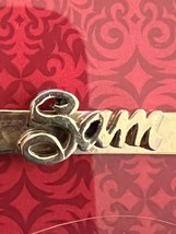 Vintage SAM Monogram Initials Name Goldtone Tie Bar Clip - £11.24 GBP