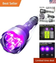 Professional Grade Rechargeable UV Flashlight - 70ft Range &amp; Anodized Fi... - $1,681.19 MXN