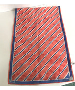 vintage Vera Newmann red white blue watercolor style long scarf neck hea... - $19.75