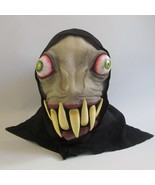 Ghoul Full Face Monster Mask Bulging Eyes Teeth With Black Fabric Cloth ... - £22.11 GBP