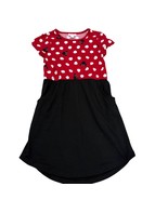 LulaRoe Mae Girls Minnie Mouse Polka Dot &amp; Black Dress Size 8 NWT - $446.48 MXN