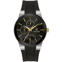 Bulova Men&#39;s Futuro Black Dial Watch - 98C138 - £191.82 GBP