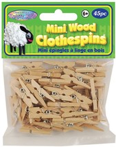 Mini Wood Clothespins-Natural 1 inch 45 Per Pkg - $53.32 CAD