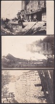Rockport, Maine Lime Kiln Fire &amp; Destruction (4) RPPC 1907 Photo Postcards - £58.92 GBP