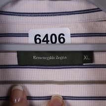 Ermenegildo Zegna Shirt Adult XL Striped Long Sleeve Button Up Cotton Italy Men - £20.49 GBP