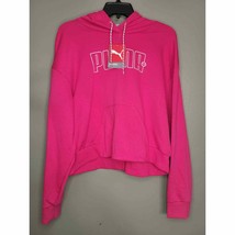 NWT Women&#39;s/Junior&#39;s Bright Rose Puma Cropped Pullover Hoodie Large - £25.22 GBP