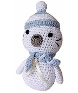 Knit Knacks Sammy the Seal Organic Cotton Small Dog Toy - Teeth Cleaning - £11.81 GBP