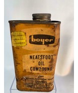 Vintage Boyer Neatsfoot Oil Can Compound Paper Label Evanston IL - $171.35 MXN