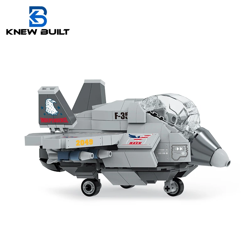 KNEW BUILT Fighter Jet Mini Build Block Toy Set for Kids Boy Adult Beginner - £64.15 GBP+