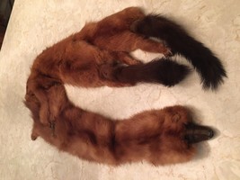 Vintage c 1940s Whole Body Mink Stole Scarf Wrap granny core - $35.64