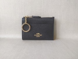 Coach Mini Skinny ID zip Card Case in cross grain Leather FREE Shipping ... - $58.06