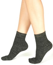 I. N.c. International Concepts Acanalado Negro Oro Brillo Informal Socks... - $5.89