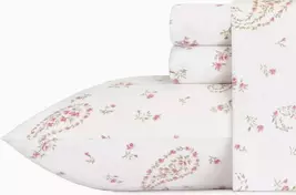 Laura Ashley Bristol Paisley Flannel 4pc Queen Sheet Set - $86.00
