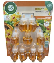 Air Wick Hawaii Exotic Papaya  &amp; Flow Esssential Oils 9 Fragrance Bottle Refills - £34.08 GBP