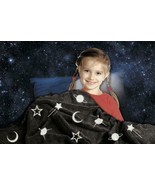 Glow In The Dark Pillow Star Sky Glow Blanket Throw 50&quot; X 60&quot; Soft And Cozy - $475.17 MXN