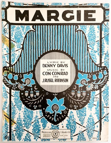 1920 Margie Benny Davis Con Conrad Antique Sheet Music Russell Robinson DWMsm4 Item image 2