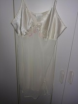 Secret Treasures Ladies Short Ivory NIGHTIE-L-SHEER/LINED BODICE-ADJ STRAP-NICE - £6.38 GBP