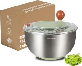 Stainless Steel Salad Spinner Lettuce Spinner with Drain Non Slip Base S... - $83.67