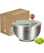 Stainless Steel Salad Spinner Lettuce Spinner with Drain Non Slip Base S... - $83.67