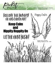 Picket Fence Studios 6&quot;X6&quot; Stamp Set-Hippity Hoppity to All - £13.42 GBP