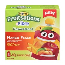 3 X Mott&#39;s Fruitsations +Fibre Mango Peach Apple Fruit Snack 4 X 90g in ... - $26.13