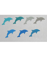 DOLPHIN 1&quot; inch Set Lot of 24 Handmade punch-outs Cutouts 3 styles U-pick - $12.70 CAD