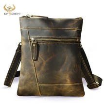 Soft Real Leather Male Design Coffee Shoulder Messenger bag Fashion Cross-body B - £69.18 GBP