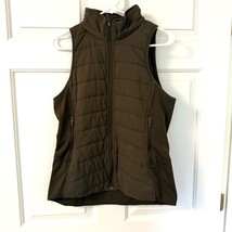 Lululemon Athletica Green Quilted Vest High Collar Tailored Design Size 8 - $1,028.77 MXN