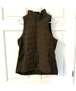 Lululemon Athletica Green Quilted Vest High Collar Tailored Design Size 8 - $1,034.61 MXN