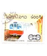 Collectible Use Laos Postage Stamp - London Metro - $3.99